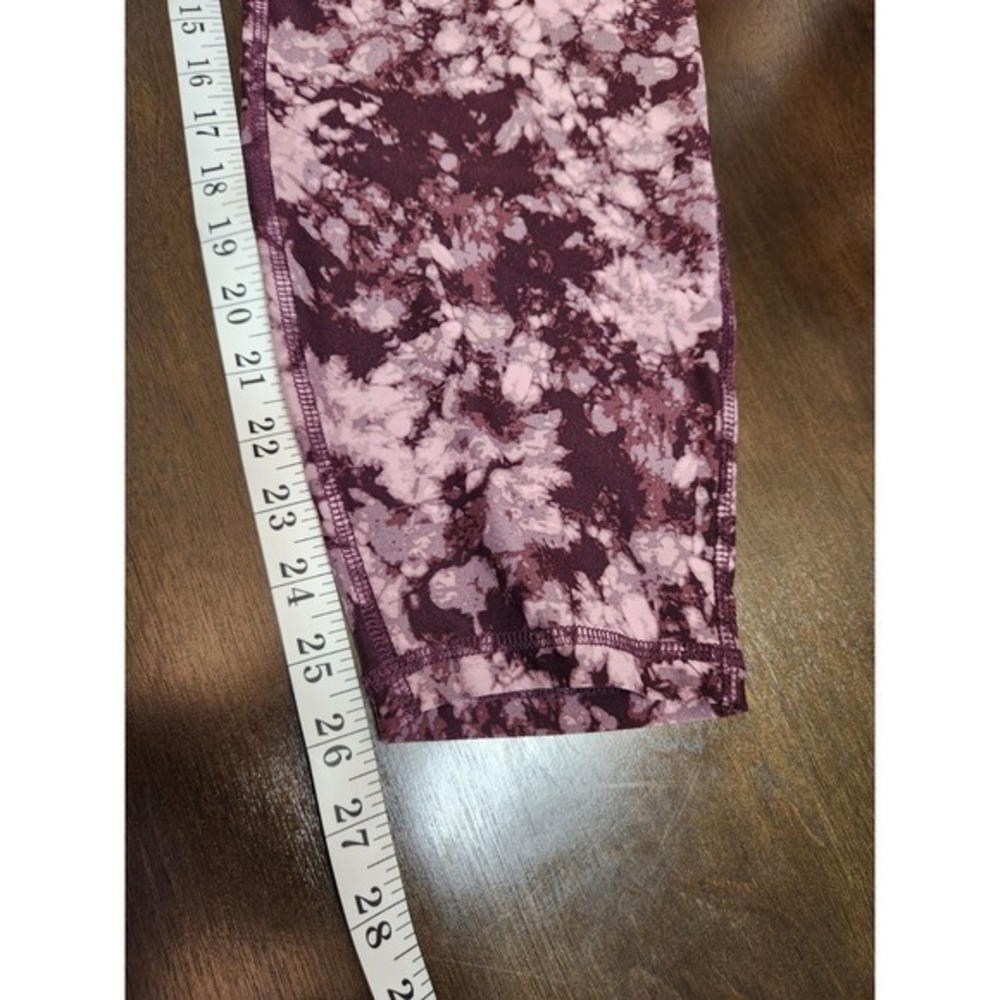 Livi Women's Purple Tie Dye Stretch High Rise Cropped Leggings Size 22/24 - Picture 7 of 7